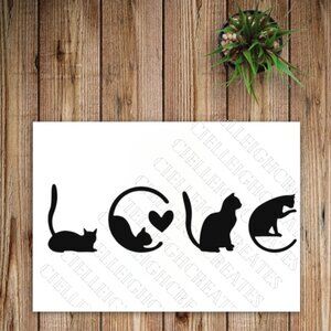 🌞2 for $20🌞 Cat kitten Love  vinyl decal sticker